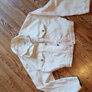 Abercrombie & Fitch White Denim Jacket
